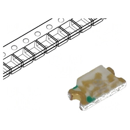 LED SMD 0603 Verde 60-180mcd 1,6x0,8x0,6mm 140° 20mA 95mW | Electronic-mag.ro | Componente Electronice