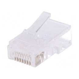 Conector RJ45 8p8c mufă PIN 8 neecranaţi aurit | Electronic-mag.ro | Componente Electronice