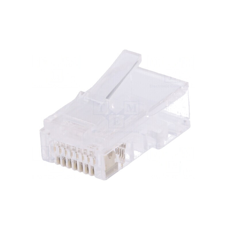 Conector RJ45 8p8c mufă PIN 8 neecranaţi aurit | Electronic-mag.ro | Componente Electronice Conector RJ45 8p8c mufă PIN 8 neecranaţi aurit | Electronic-mag.ro | Componente Electronice