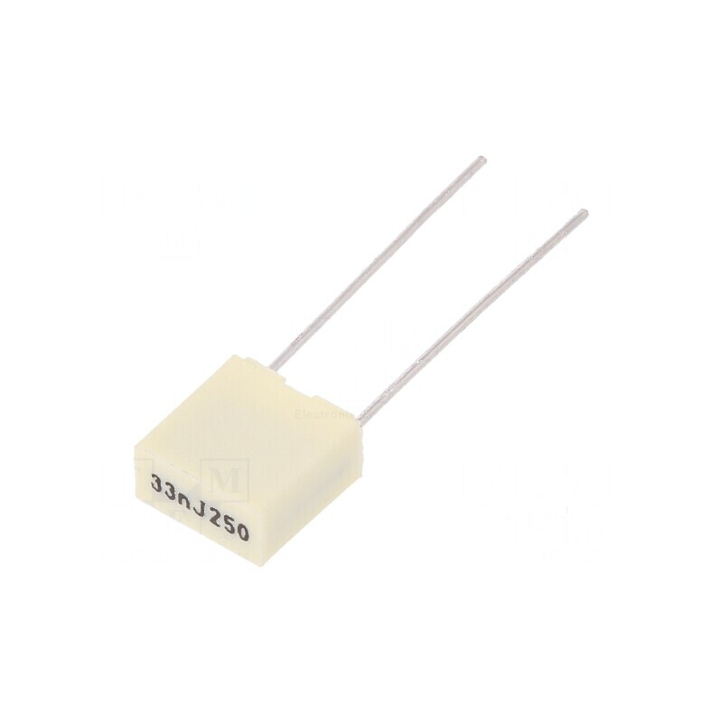 Condensator poliester 33nF 160VAC 250VDC 5mm ±5% THT R82 | Electronic-mag.ro | Componente Electronice Condensator poliester 33nF 160VAC 250VDC 5mm ±5% THT R82 | Electronic-mag.ro | Componente Electronice