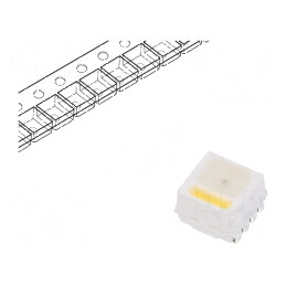 LED SMD RGBW 3,5x3,7x2,6mm 110° 20mA Luminozitate alb 1750÷2450mcd | Electronic-mag.ro | Componente Electronice
