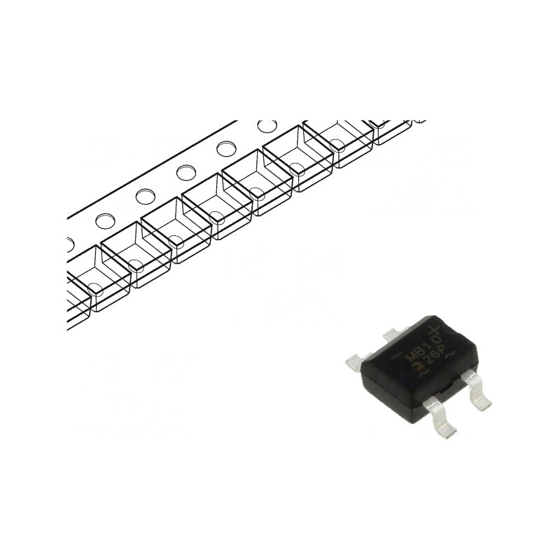 Punte redresoare monofazată Urmax 1kV 800mA 30A MBS | Electronic-mag.ro | Componente Electronice