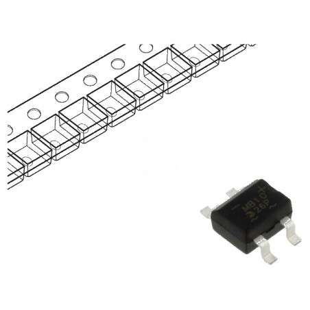 Punte redresoare monofazată Urmax 1kV 800mA 30A MBS | Electronic-mag.ro | Componente Electronice