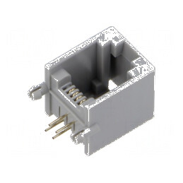 Conector RJ11 soclu 6p4c THT unghi 90° | Electronic-mag.ro | Componente Electronice