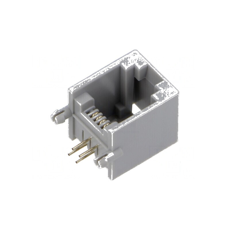 Conector RJ11 soclu 6p4c THT unghi 90° | Electronic-mag.ro | Componente Electronice