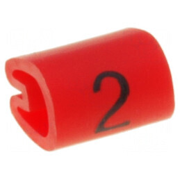 Markere Marcaj PVC roşu 2 7,9÷12,7mm -45÷70°C | Electronic-mag.ro | Componente Electronice