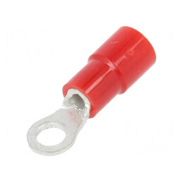 Vârf inelar M3 Ø 3,2mm pentru cablu izolat 0,3-1,65mm² crimpat | Electronic-mag.ro | Componente Electronice