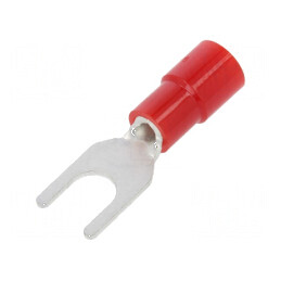 Furcă M4 Ø 4,3mm 0,3÷1,65mm² crimpată pe cablu izolată | Electronic-mag.ro | Componente Electronice