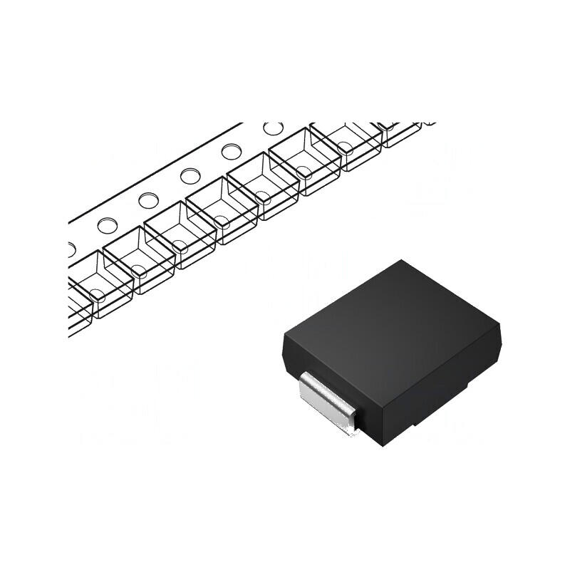 Diodă TVS bidirecțională 0,6kW 189-209V 2,2A SMB rolă, bandă | Electronic-mag.ro | Componente Electronice