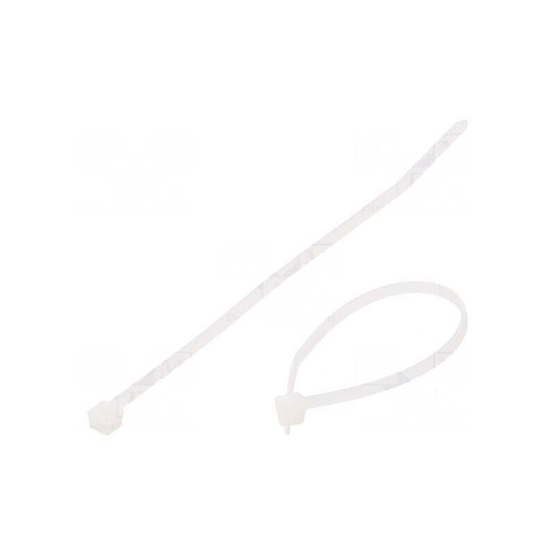 Colier de strângere poliamidă 100mm 2,45mm 80N naturală | Electronic-mag.ro | Componente Electronice