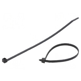 Colier de strângere poliamidă 200mm 4,6mm 225N negru | Electronic-mag.ro | Componente Electronice