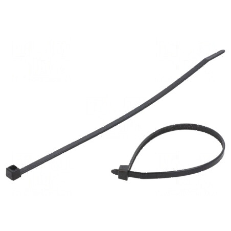 Colier de strângere poliamidă 200mm 4,6mm 225N negru | Electronic-mag.ro | Componente Electronice