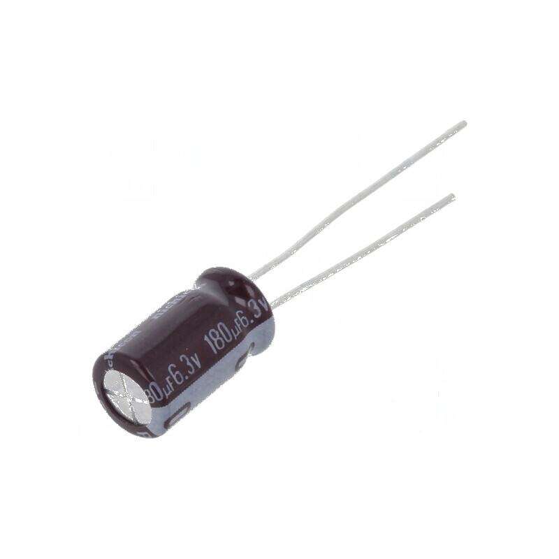 Condensator electrolitic low ESR THT 180uF 6,3VDC 6,3x11mm | Electronic-mag.ro | Componente Electronice Condensator electrolitic low ESR THT 180uF 6,3VDC 6,3x11mm | Electronic-mag.ro | Componente Electronice