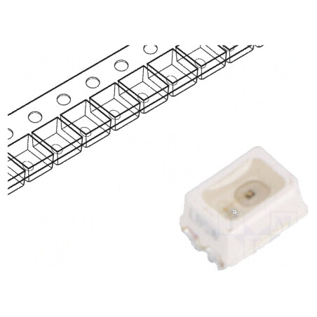 LED SMD Mini PLCC2 portocalie 5,6-22,4mcd 2,2x1,4x1,3mm 60° | Electronic-mag.ro | Componente Electronice