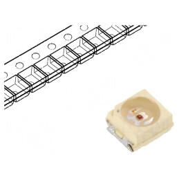 LED SMD 3528 PLCC2 roșie 2mA 60° 3,5x2,8x1,75mm | Electronic-mag.ro | Componente Electronice