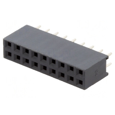 Conector şiruri pini soclu mamă 18 PIN 2,54mm THT 2x9 | Electronic-mag.ro | Componente Electronice
