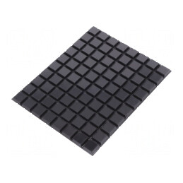 Picioruş autoadeziv negru poliuretan H: 3mm Dim: 12,7x12,7mm | Electronic-mag.ro | Componente Electronice