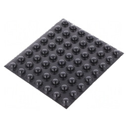 Picioruş autoadeziv poliuretan negru H: 5,1mm Ø11,2mm | Electronic-mag.ro | Componente Electronice
