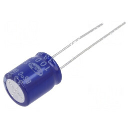 Condensator electrolitic THT 33uF 100VDC Ø10x12,5mm ±20% | Electronic-mag.ro | Componente Electronice