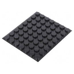 Picioruş autoadeziv poliuretan negru Ø12,7mm H: 3,6mm | Electronic-mag.ro | Componente Electronice