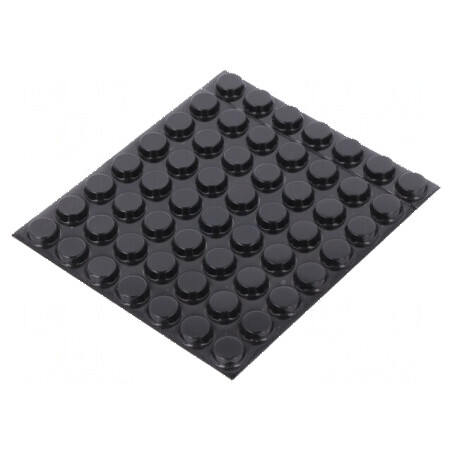 Picioruş autoadeziv poliuretan negru Ø12,7mm H: 3,6mm | Electronic-mag.ro | Componente Electronice