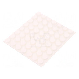 Picioruş autoadeziv poliuretan alb H: 3,6mm Ø12,7mm | Electronic-mag.ro | Componente Electronice
