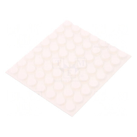 Picioruş autoadeziv poliuretan alb H: 3,6mm Ø12,7mm | Electronic-mag.ro | Componente Electronice