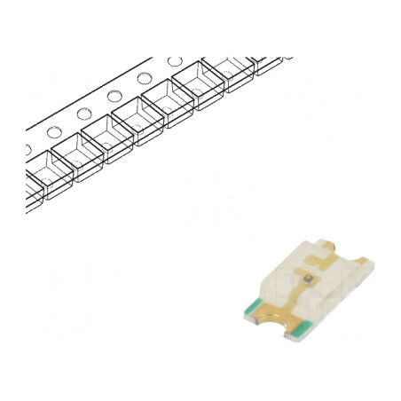 LED SMD 1206 verde 10-40mcd 3,2x1,6x0,68mm 140° 20mA 60mW | Electronic-mag.ro | Componente Electronice
