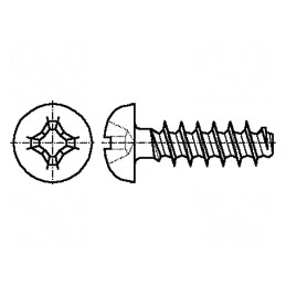 Şurub 3x10 PH1 Cap buton Oțel inoxidabil A2 | Electronic-mag.ro | Componente Electronice