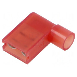 Terminal plat 6,3mm mamă 0,8mm 1,5mm2 crimpat cablu roșu | Electronic-mag.ro | Componente Electronice