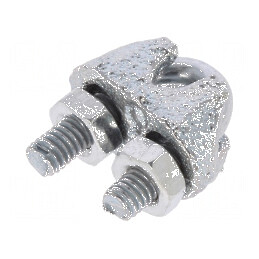 Bridă clemă prindere cablu oțel 3mm zinc | Electronic-mag.ro | Componente Electronice