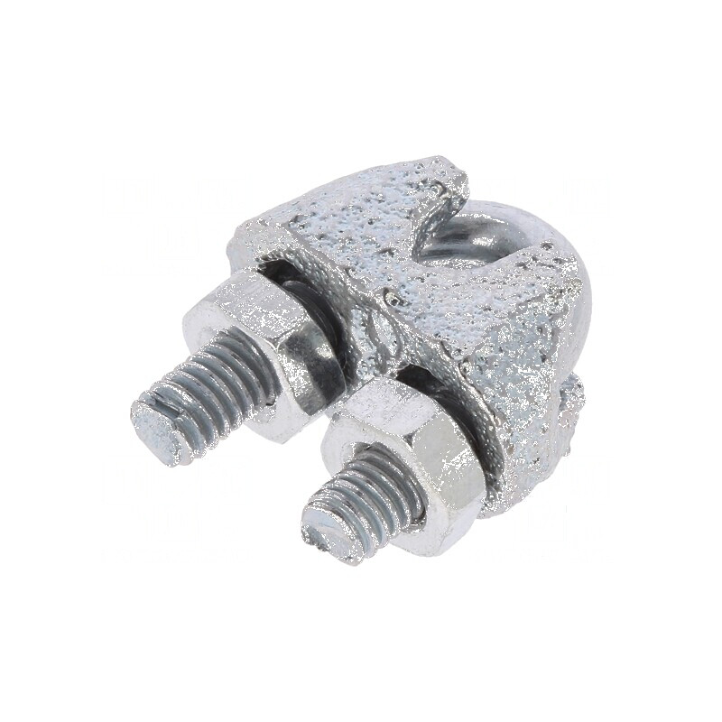 Bridă clemă prindere cablu oțel 3mm zinc | Electronic-mag.ro | Componente Electronice