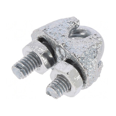 Bridă clemă prindere cablu oțel 3mm zinc | Electronic-mag.ro | Componente Electronice