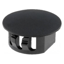 Capac de protecție poliamidă 19mm negru H: 10,6mm | Electronic-mag.ro | Componente Electronice