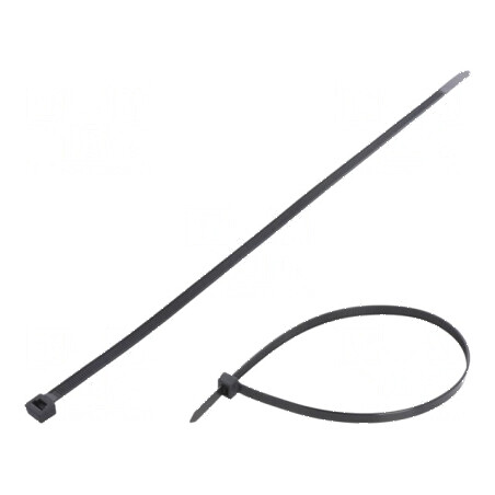 Colier de strângere 400mm x 7,6mm poliamidă 533N negru | Electronic-mag.ro | Componente Electronice