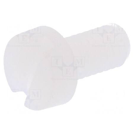 Şurub M4x8 cu cap rotund crestat din poliamidă | Electronic-mag.ro | Componente Electronice