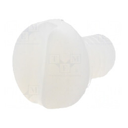 Şurub M4x6 cu cap rotund crestat din poliamidă 1,3mm | Electronic-mag.ro | Componente Electronice