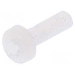 Şurub M3x10 Cap Rotund Pozidriv 0,8mm Poliamidă | Electronic-mag.ro | Componente Electronice