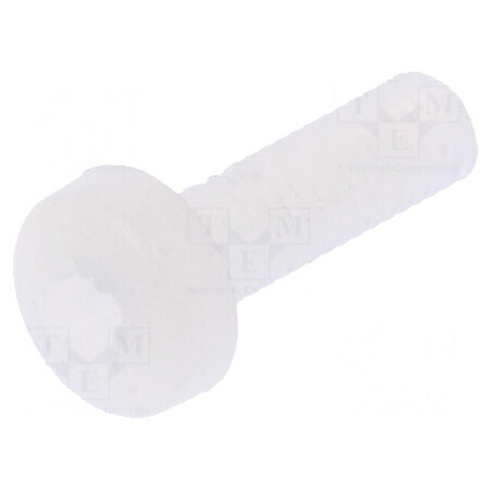 Şurub M3x10 Cap Rotund Pozidriv 0,8mm Poliamidă | Electronic-mag.ro | Componente Electronice