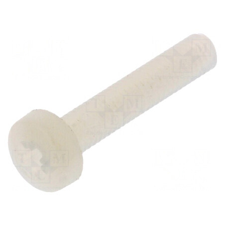Şurub M3x16 Cap Rotund Pozidriv Poliamidă | Electronic-mag.ro | Componente Electronice