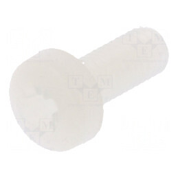 Şurub M3x8 Cap Rotund Pozidriv 0,8mm Poliamidă | Electronic-mag.ro | Componente Electronice