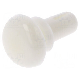 Diblu poliamidă 5,5mm - Alb, 3,1mm orificiu montare | Electronic-mag.ro | Componente Electronice