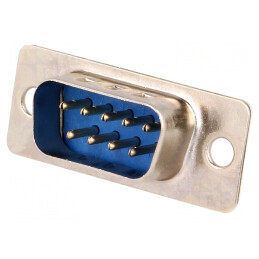 Conector D-Sub 9 PIN mufă tată cablu lipire 5A placare aurie | Electronic-mag.ro | Componente Electronice