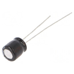 Condensator electrolitic THT 22uF 50VDC Ø6,3x7mm ±20% 1000h | Electronic-mag.ro | Componente Electronice