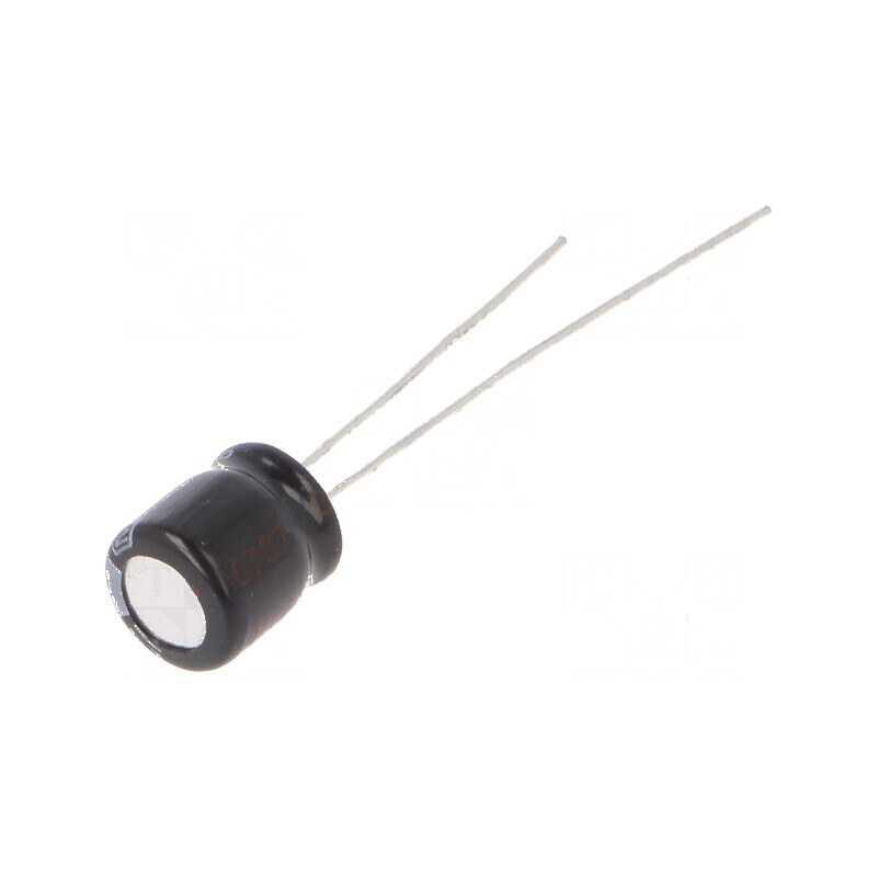 Condensator electrolitic THT 22uF 50VDC Ø6,3x7mm ±20% 1000h | Electronic-mag.ro | Componente Electronice