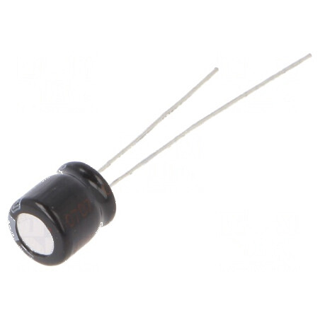 Condensator electrolitic THT 22uF 50VDC Ø6,3x7mm ±20% 1000h | Electronic-mag.ro | Componente Electronice