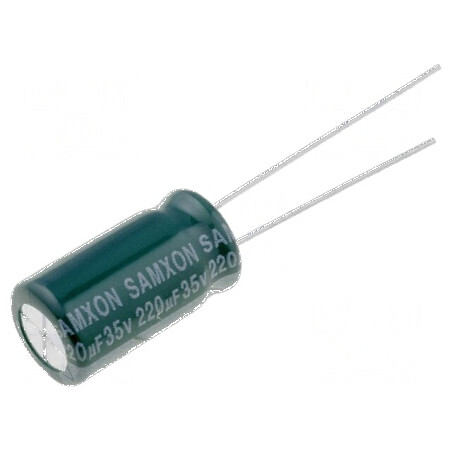 Condensator electrolitic low ESR 220uF 35V THT Ø8x16mm | Electronic-mag.ro | Componente Electronice