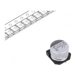 Condensator electrolitic SMD 10uF 63VDC ±20% 2000h -55÷105°C | Electronic-mag.ro | Componente Electronice
