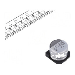 Condensator electrolitic SMD 22uF 50VDC ±20% -55° la 105°C 2000h | Electronic-mag.ro | Componente Electronice