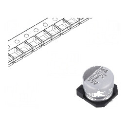 Condensator electrolitic SMD 33uF 35VDC ±20% -55÷105°C 2000h | Electronic-mag.ro | Componente Electronice